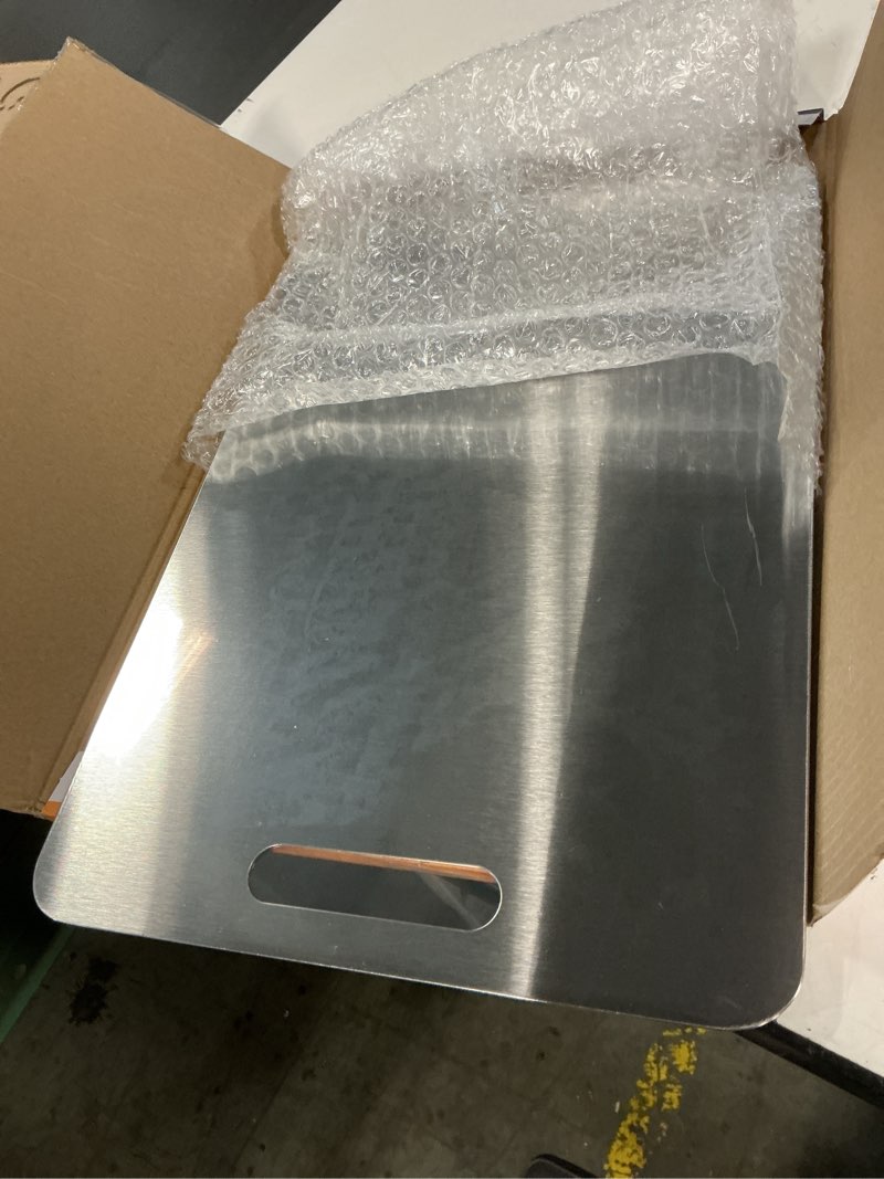 Condition photo showing Good Condition for titanium cutting board - 2026 new upgrade 100% pure titanium cutting boards for kitchen double sided non toxic titanware cutting board,hygiene durable dishwasher safe chopping board (12"l x 9"w)