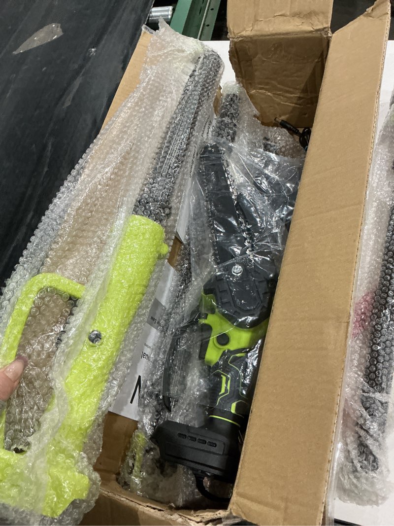 Condition photo showing Good Condition for 2-in-1 electric pole saws for tree trimming,8 inch brushless cordless pole saw & mini chainsaw with 56-74inch extension pole,2 batteries powered,tree trimmer for wood cutting limb branch cutter pruner 56''-74''