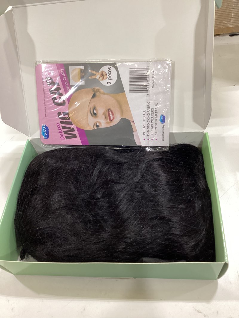 Condition photo showing Good Condition for yaki straight headband wig with curly ends for black women,synthetic glueless wear and go headband wig,natural yaki texture,20 inch (black) 20 inch natural black
