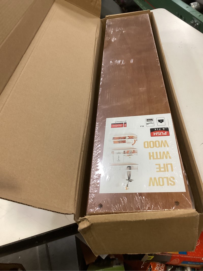 Condition photo showing New/Like New for AZSKY Light Walnut Floating Shelves - Baby Nursery Decor Wall Book Shelves for Kids Room & Bathroom Decor - Set of 3, 24 Inch Light Walnut 24Inch Set of 3