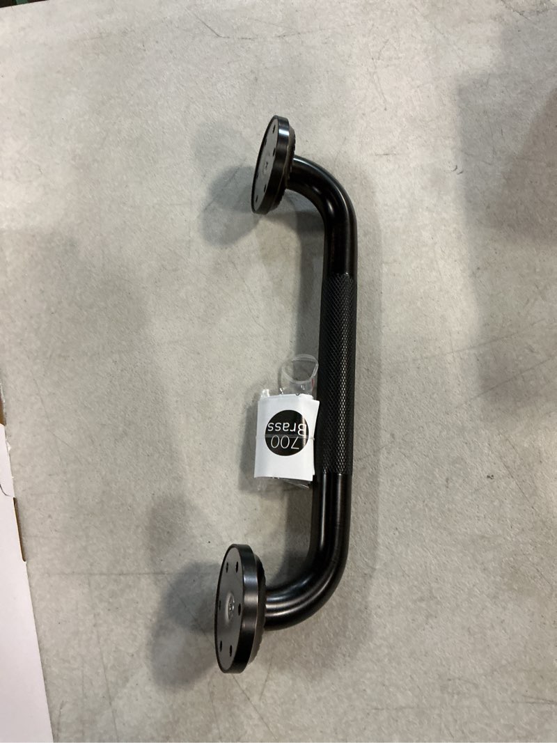 Condition photo showing Good Condition for 12-inch grab bar featuring anti-slip handrail, solid brass, oil rubbed bronze, heavy-duty construction armrest, bathroom bathtube shower safety rail