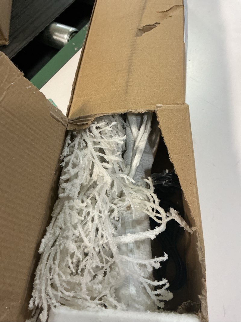 Condition photo showing Good Condition for 2 Pack Flocked Lights Christmas Tree Tabletop Decoration 24 Inch Artificial Small White Christmas Snow Birch Tree Frost Battery Powered/USB Table Centerpiece for Indoor Mantel Holiday Decor