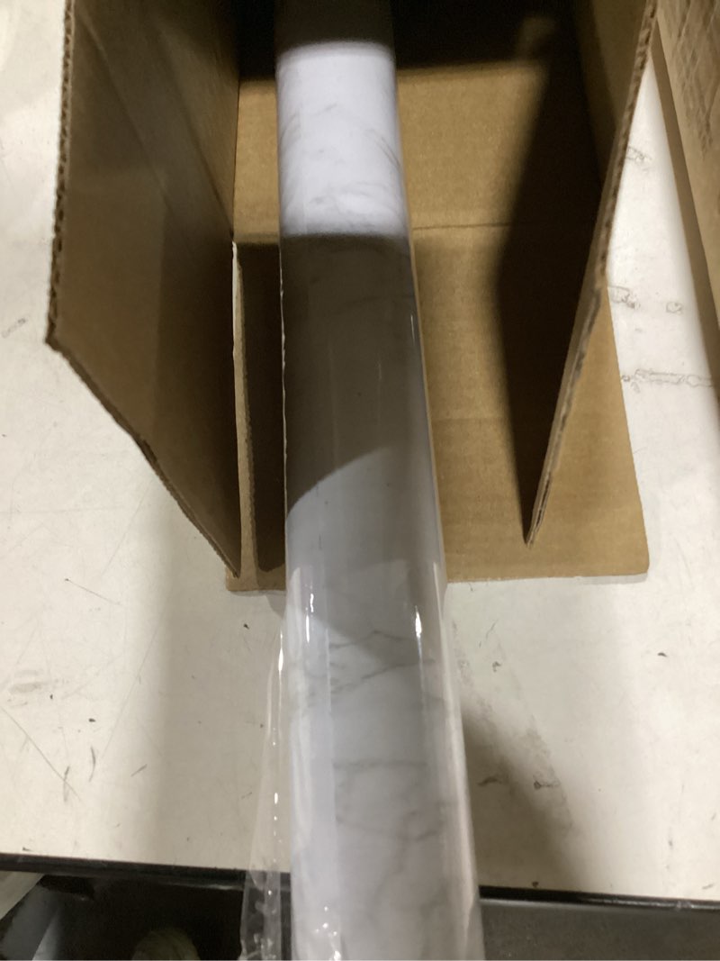 Condition photo showing Good Condition for practicalws marble wallpaper granite white and grey paper roll 23.6" x 118" kitchen countertop cabinet furniture is renovated thick pvc easy to remove without leaving glue upgrade 23.6" x 118" gray/white