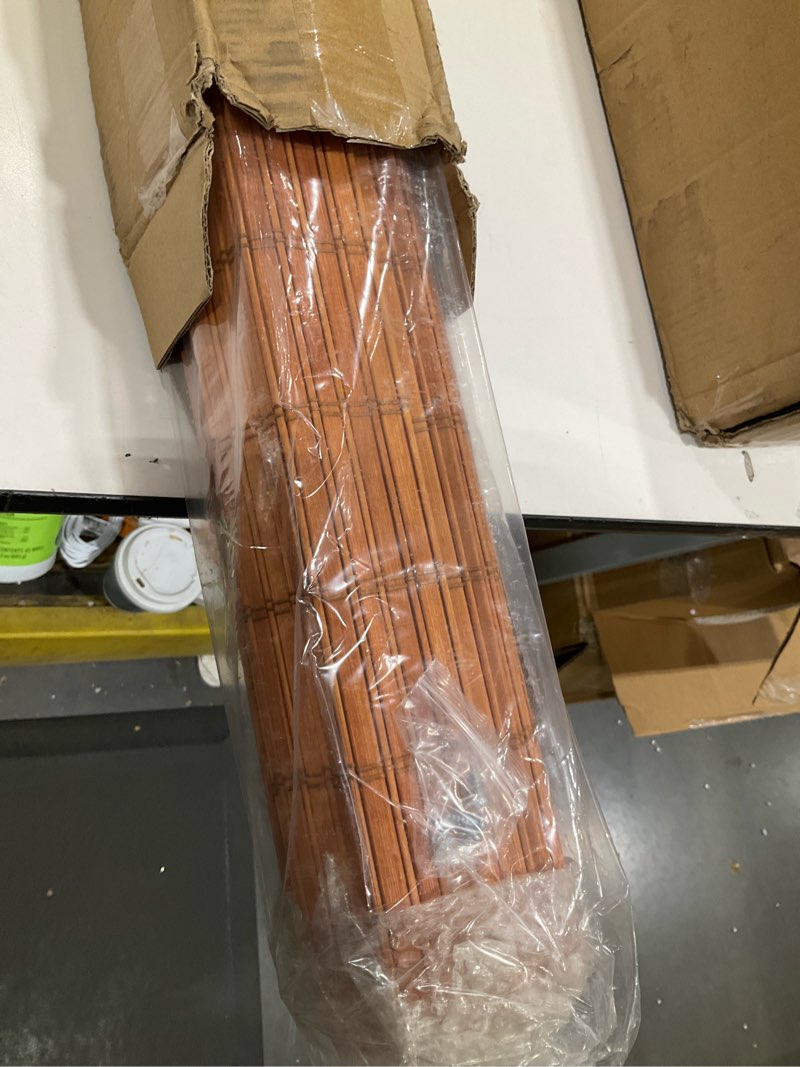 Condition photo showing Good Condition for LazBlinds No Tools No Drill Cordless Bamboo Roman Shades, Light Filtering Window Treatment, Roll Up Bamboo Blinds for Windows 38'' W x 64'' H, Wood Light Filtering-wood01 38" W x 64" H