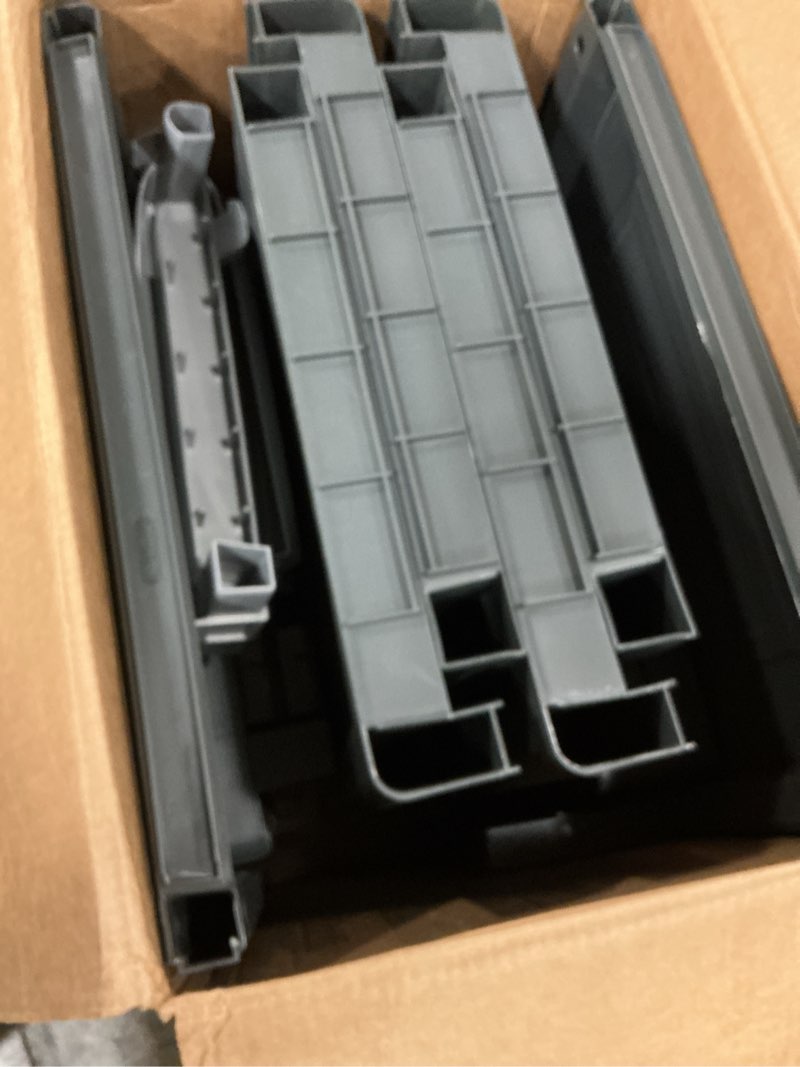 Condition photo showing Good Condition for Sterilite 4 Shelf Cabinet, Lockable Utility Storage w/ Adjustable Shelves, Gray - Plastic Shelving Unit for Organizing Garage, Pantry, Basement, Laundry Room or Mudroom 1