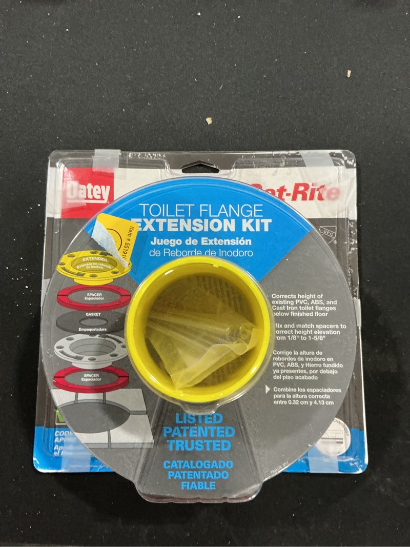 Condition photo showing item condition for Oatey Set-Rite Toilet Flange Extension Kit