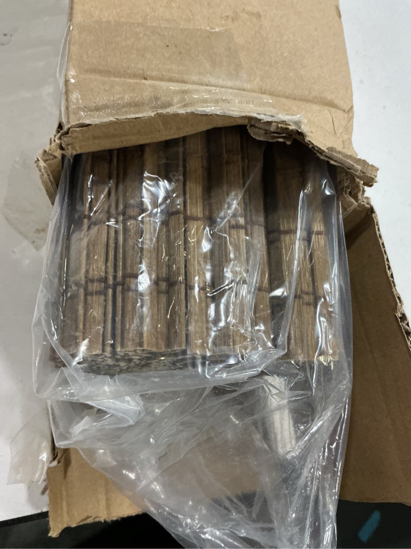 Condition photo showing New/Like New for unishades cordless bamboo roman shades for windows, blinds size (27" w ×64" h) colour (highfield teak) ?room darkening?highfield teak 27" w × 64" h