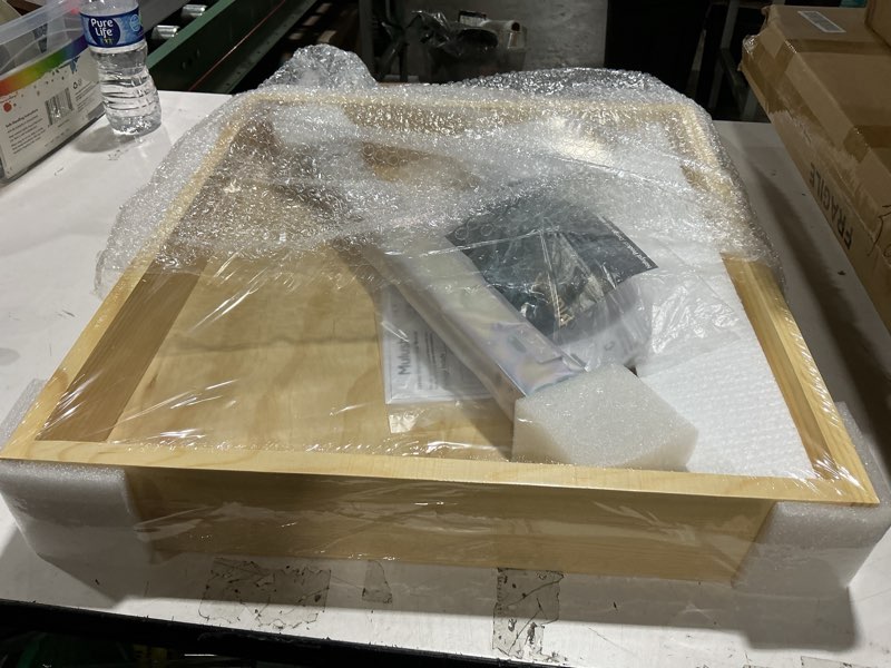 Condition photo showing Good Condition for 13”w x 21”d x 3”h soft close slide out wood drawer organizer for kitchen, (cabinet opening width>14.5 inches for bottom assembly, width= 14 inches for side assembly)