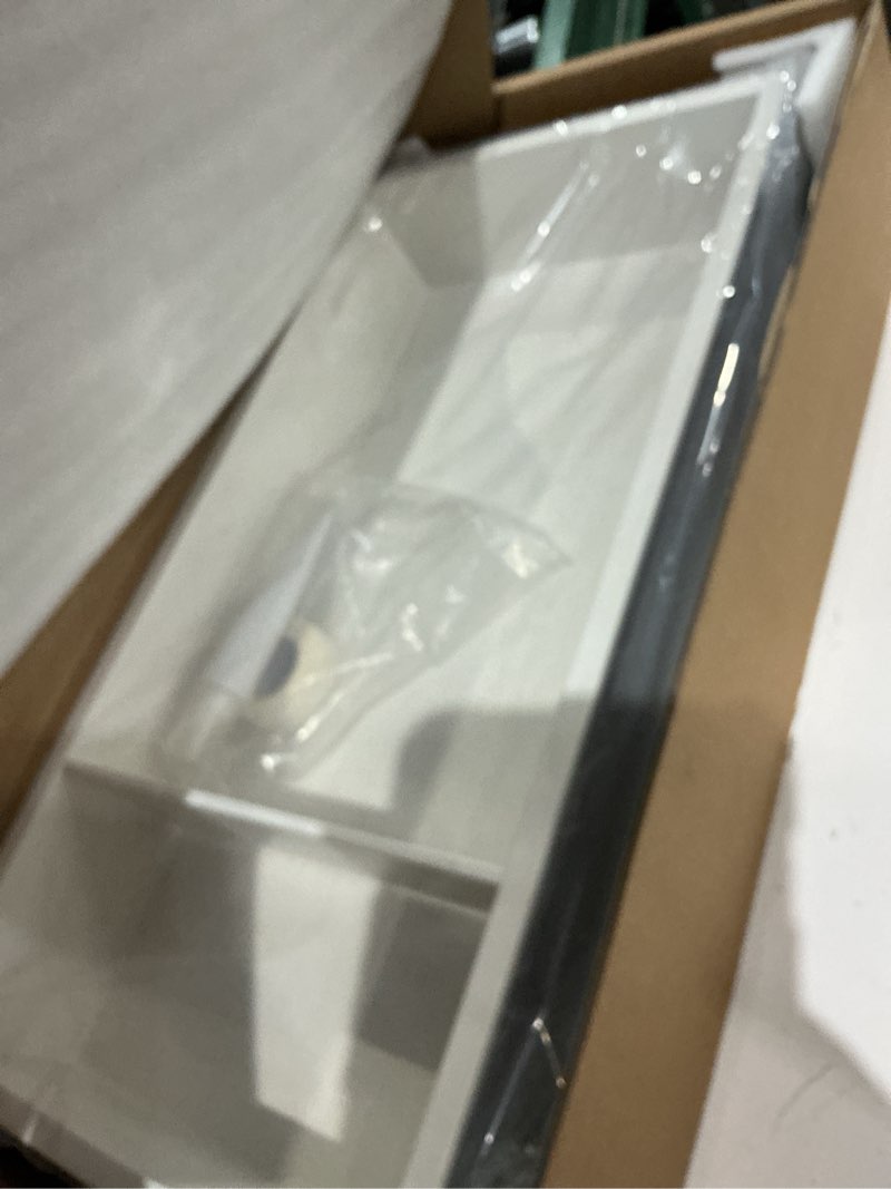 Condition photo showing Good Condition for niche for shower wall 24" x 12", recessed shower niche, off-white stainless steel with 1 centered shelf, 8-year fade & scratch resistant, no tile needed bathroom storage white 12"*24"