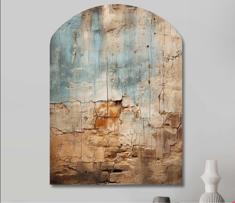 (Similar Item With Mirror) Hebrew Western Wall Collage I - Judaism Asymmetrical Traditonal L 2.3x1.5ft 