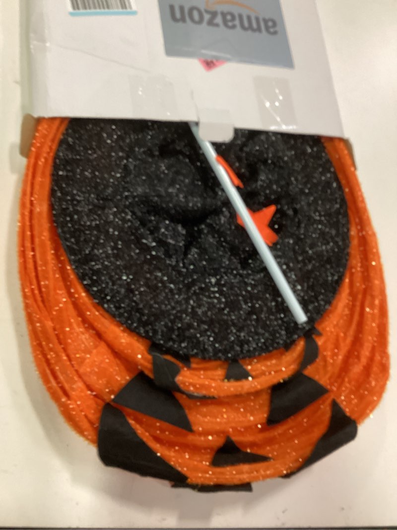 FUNPENY 3FT Halloween Collapsible Pumpkin Decorations, Pre-Lit Light Up 50 LED Pumpkin with Star Hat 8 Lighted Mode, Pop Up Jack-o-Lantern with Metal Stand for Indoor Outdoor Yard Holiday Decor