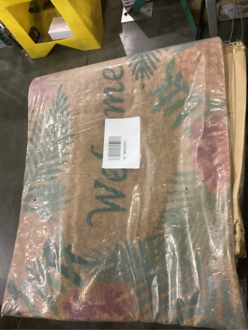 Condition photo showing New/Like New for Liora Manne?Natura Door Mat - Novelty Designs, Durable Natural Coir & Vinyl Back, Long Lasting Color, Foyers, Porches, Patios & Decks, Tropical Welcome, 2' x 3'