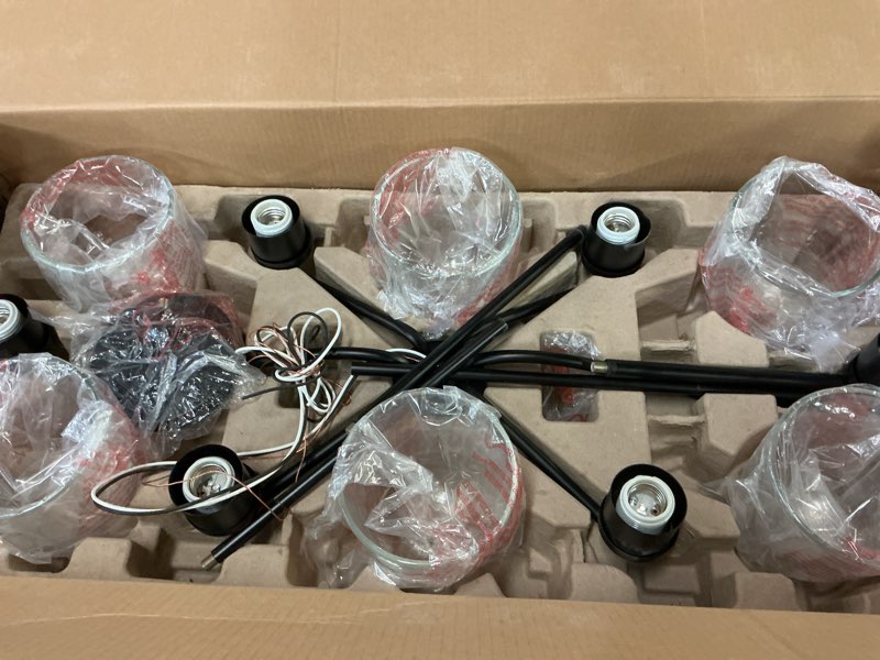 Condition photo showing As Is for TrayWick 6-Light Chandelier