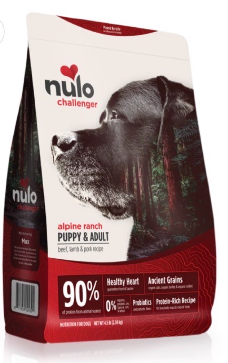 Nulo Challenger Alpine Ranch High-Meat Beef, Lamb, & Pork Dry Dog Food, 4.5 Lbs