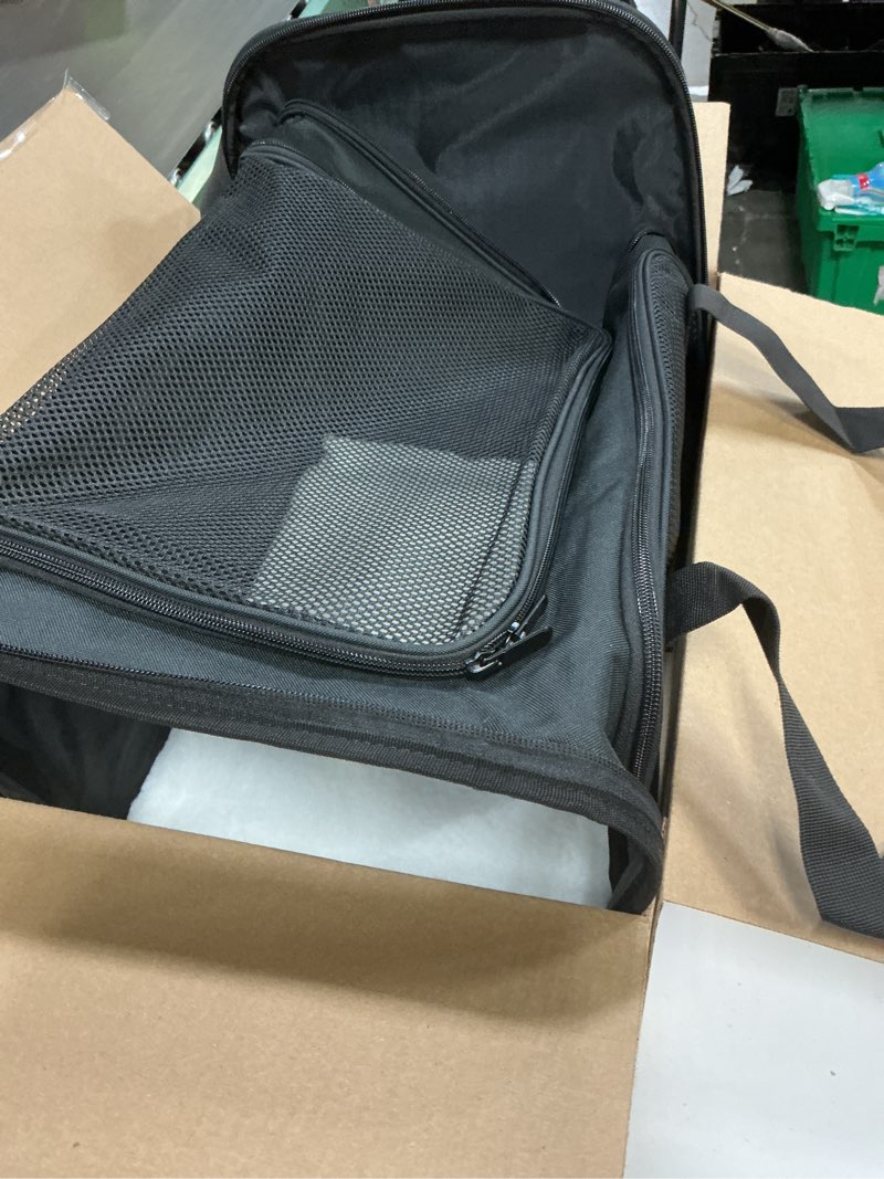 Condition photo showing Good Condition for cat carrier soft for pets up to 25 lbs, cat travel bag soft-sided with padded shoulder strap, pet dog carriers for small dogs travel puppy carry airline approved, black