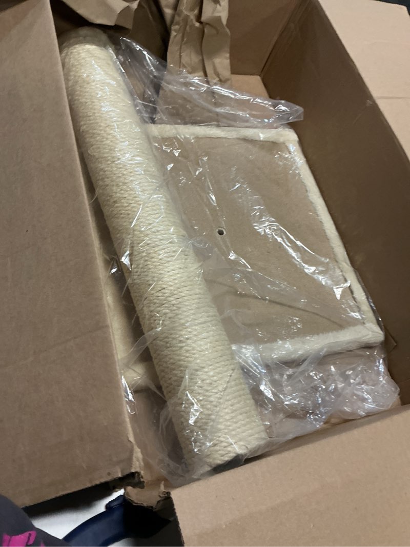 Condition photo showing As Is for TRIXIE Parla Cat Scratching Post 24.4 Inch - Cat Scratcher with Soft Fabric Covering Base and Durable Sisal Rope - in Beige