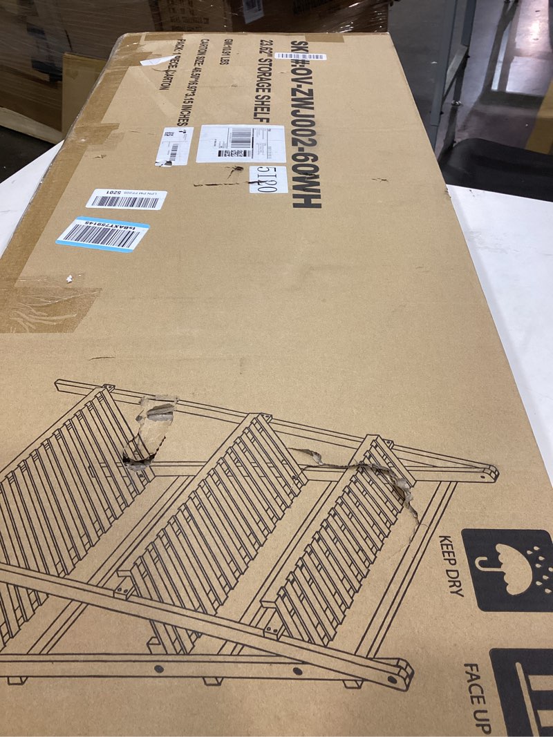 Condition photo showing Good Condition for Bamboo Bookshelf 3-Tier Ladder Shelf, 39.4” Freestanding Open Bookcase Book Shelf Bathroom Storage Shelf Unit Plant Stand for Small Space, Living Room, Bedroom, Home Office, White 3-tier White