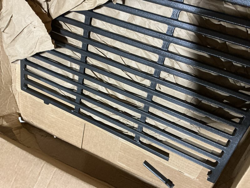 Condition photo showing As Is for genesis e-310 7524 grates replacement parts for weber genesis 300 gas grill grates genesis e310 e-310 e-320 e-330 s-310 s-330 s-320 ce-310 ce-330 cep-310 cast iron cooking grids genesis grill parts 2pcs genesis 300 series grates 19.5 x 25.8”