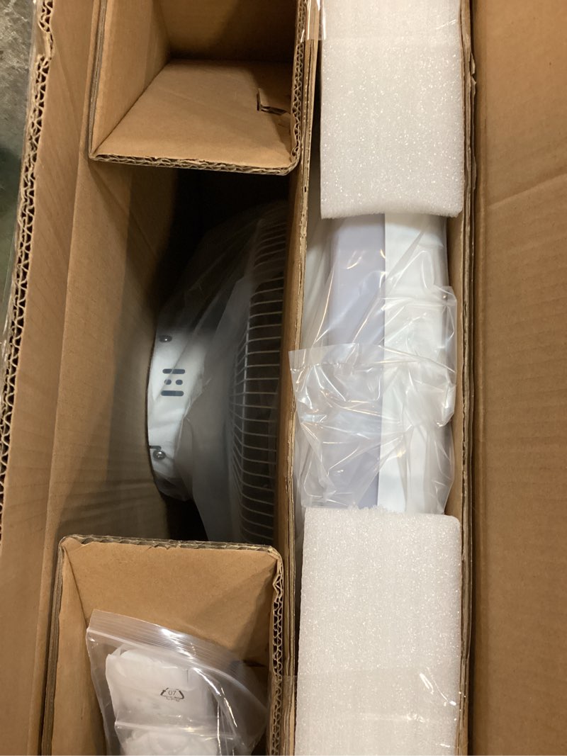 Condition photo showing As Is for 24" Bladeless Ceiling Fan with Light Remote, Smart LED Ceiling Fans with App Control, Modern Low Profile Dimmable Light Ceiling Fan for Bedroom Living Room White