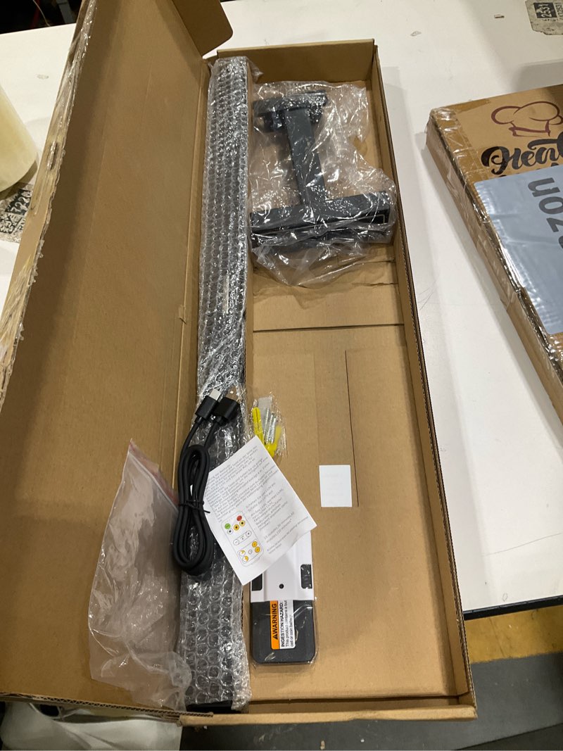 Condition photo showing Good Condition for picture lights for wall, battery operated picture light 24in gallery light for paintings cct dimmable recharging battery wall light with remote control for living room gallery dartboard 1pc24inches black