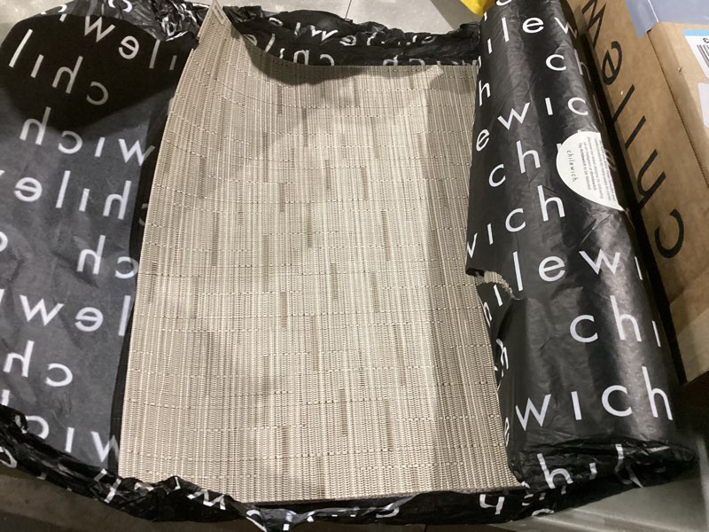 Condition photo showing Good Condition for chilewich bamboo placemats set of 4 - woven rectangle placemats - reusable, stain-resistant, indoor/outdoor tabletop protection - 19" x 14" - oat oat 14"x19"