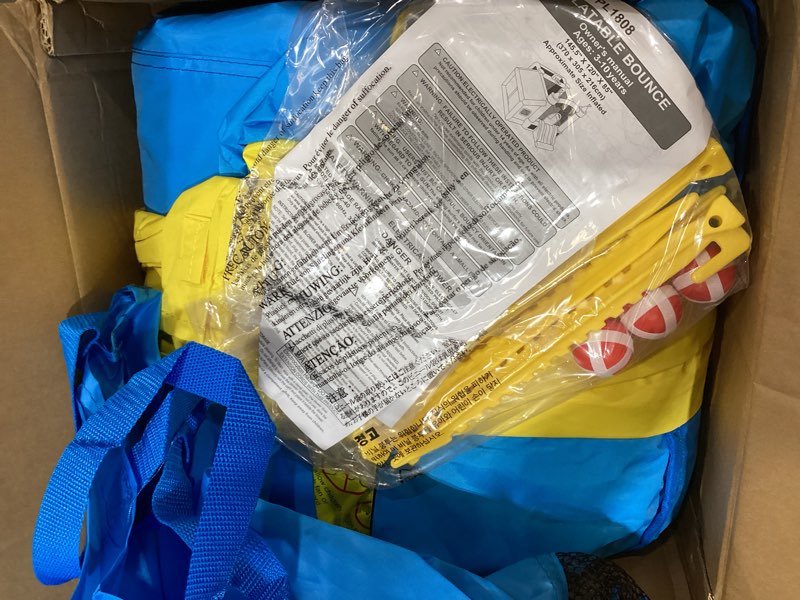 Condition photo showing Good Condition for inflatable bounce house,jumping castle slide with blower,kids bouncer with ball pit