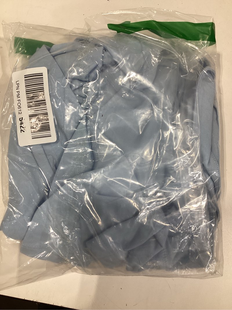 Condition photo showing Good Condition for Yanekop Womens Athletic Romper Dress Workout Onesie Short Jumpsuit One Piece Outfit Exercise Dress with Built in Shorts(Light Blue,L), Large
