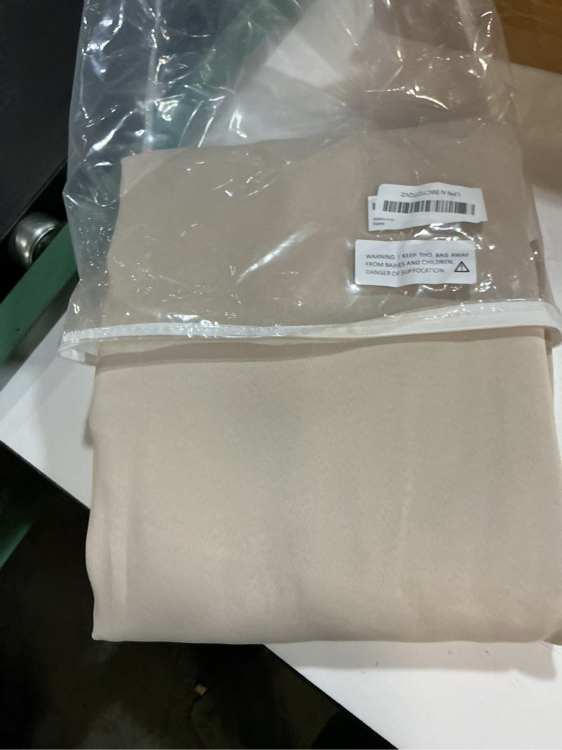 Condition photo showing Good Condition for mstexa beige 180 inch blackout curtains for high ceiling living room extra long room darkening curtain thermal insulated sun blocking luxury modern grommet curtains privacy drapes tall window 52x180 beige 52"w x 180"l (pack of 1)