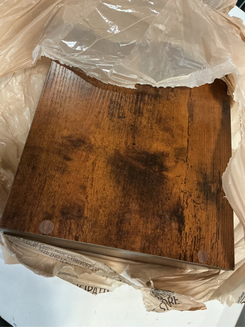 Condition photo showing Good Condition for TEAMIX 20 Inch Monitor Stand Riser, Wooden Desktop Riser for TV/PC/Laptop/Printer, Rustic Brown Monitor Riser with Storage, Computer Stand Keyboard Organizer Brown 20 inch