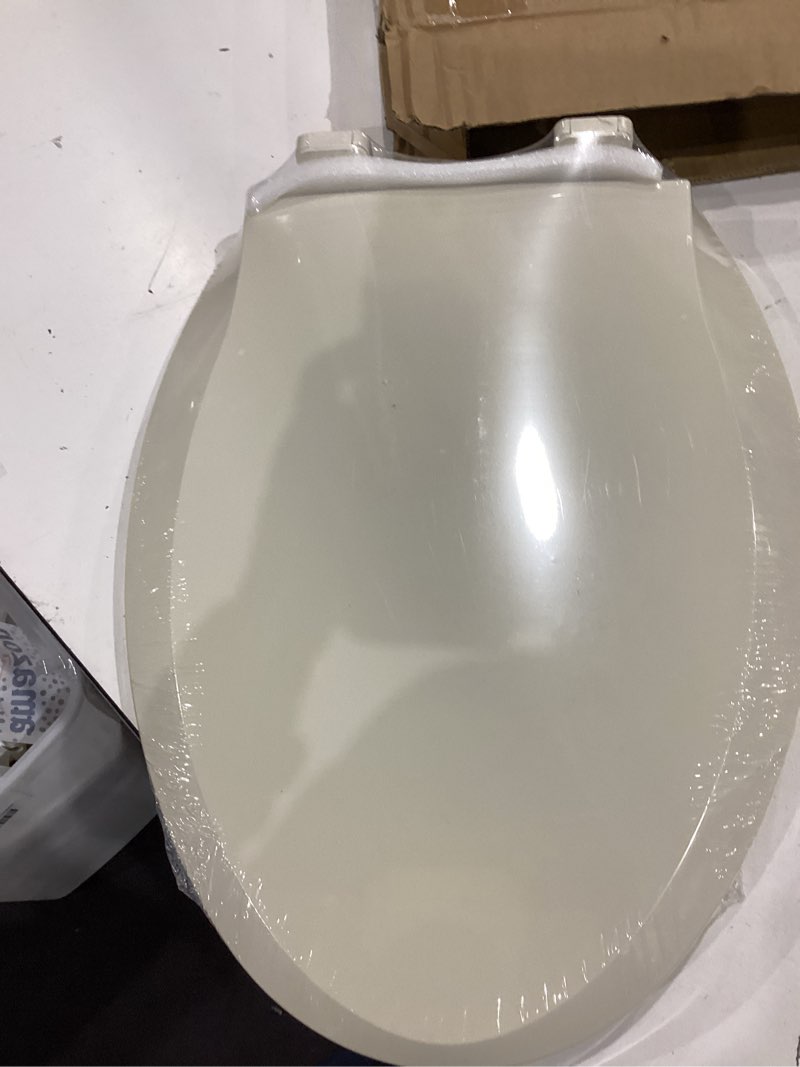 Condition photo showing Good Condition for kohler k-4636-rl-g9 cachet soft close elongated toilet seat - sandbar