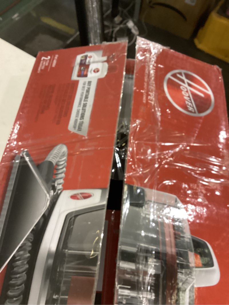 Condition photo showing As Is for Hoover CleanSlate Plus Portable Carpet + Upholstery Spot Cleaner Machine, Powerful Suction with Versatile Tools, Pet Stain Remover, Car and Auto Detailer, Pair with Hoover Carpet Cleaner Solution