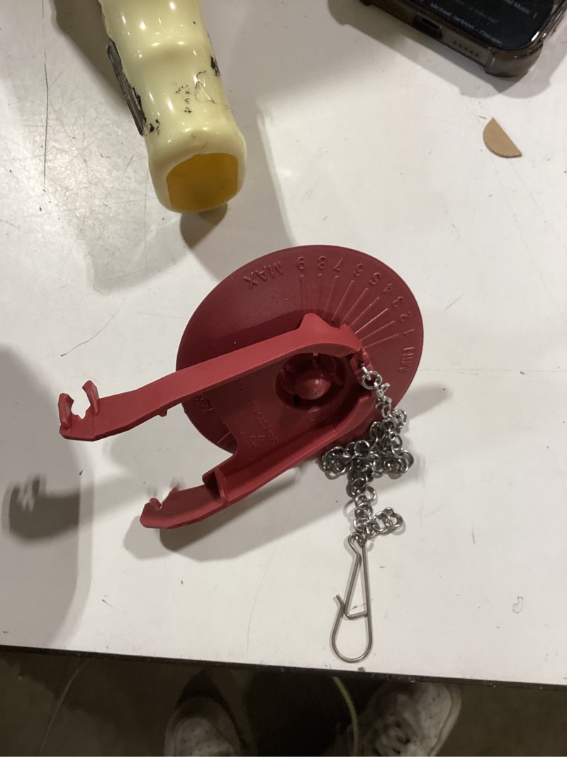 Condition photo showing Good Condition for fluidmaster performax toilet flapper red microban