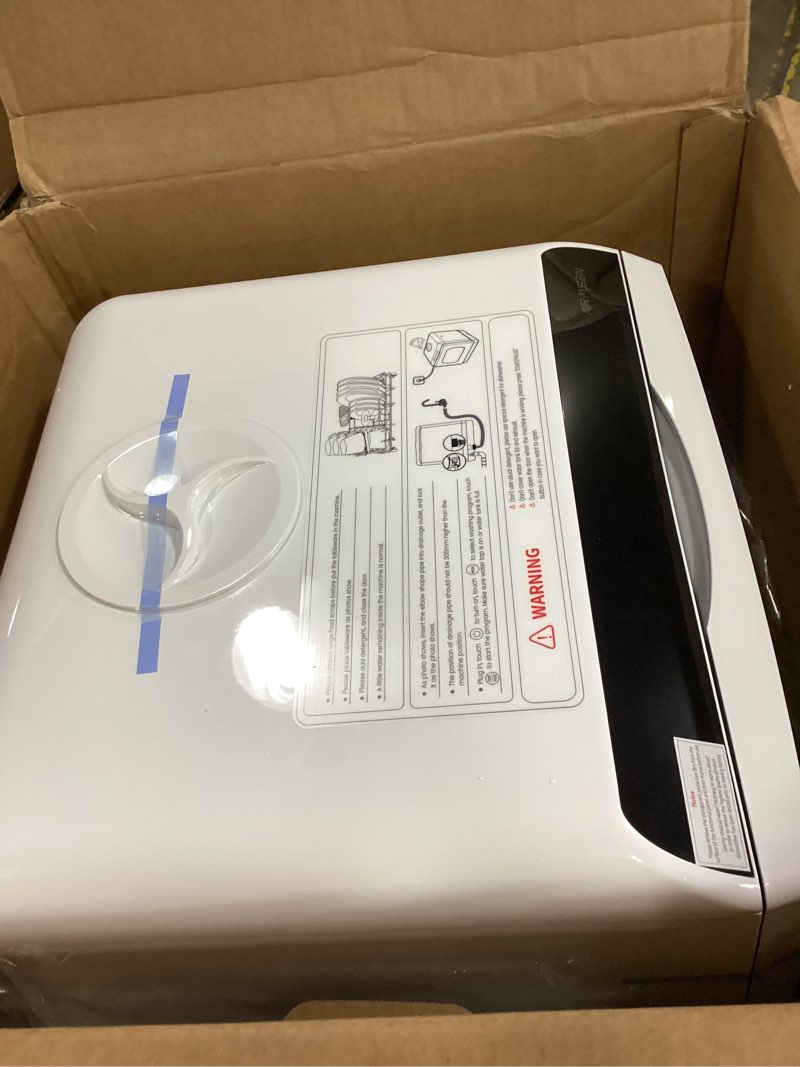 Condition photo showing Good Condition for airmsen portable countertop dishwashers, 5 washing programs mini dishwashers with 1.2 gal built-in water tank and double-layered glass door, no hookup needed for home, apartments & rvs white & black