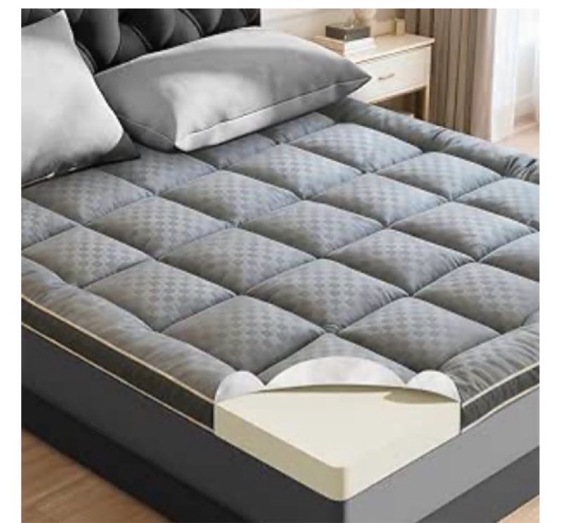 memory foam mattress topper full size – extra thick for back pain relief, breathable & cool for hot 