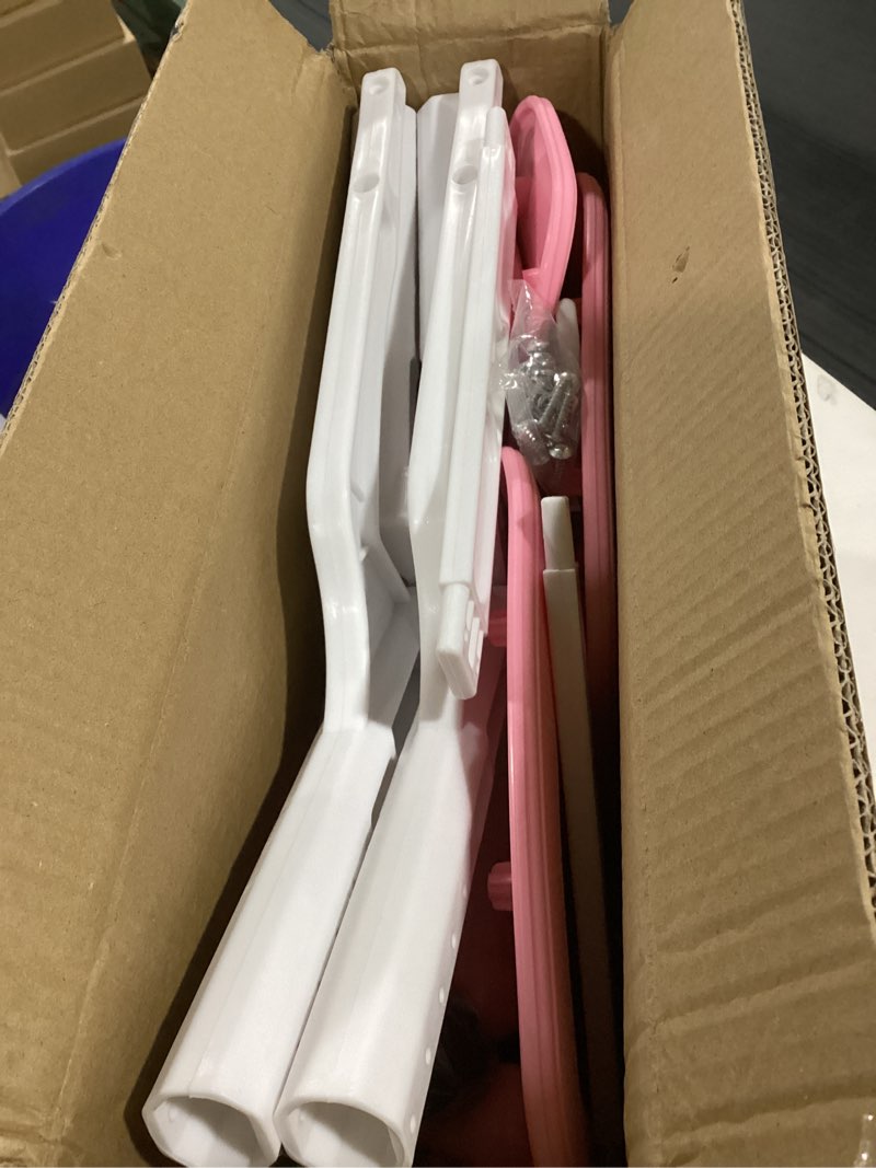 Condition photo showing Good Condition for Adjustable Kid Chairs Indoor 3 Level Adjustable Suitable for Children Age 2-6. Maximum Load-Bearing 220LBS Suitable for Family Classroom and Nursery Child Seat Set (2-Pack-Pink) Pink(2 Chair)