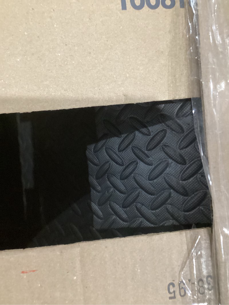 Condition photo showing As Is for ProsourceFit Puzzle Exercise Mat ½ in, EVA Interlocking Foam Floor Tiles for Home Gym, Mat for Home Workout Equipment, Floor Padding for Kids, Black, 24 in x 24 in x ½ in, 48 Sq Ft - 12 Tiles Black 12 Pack (48 SQ FT)