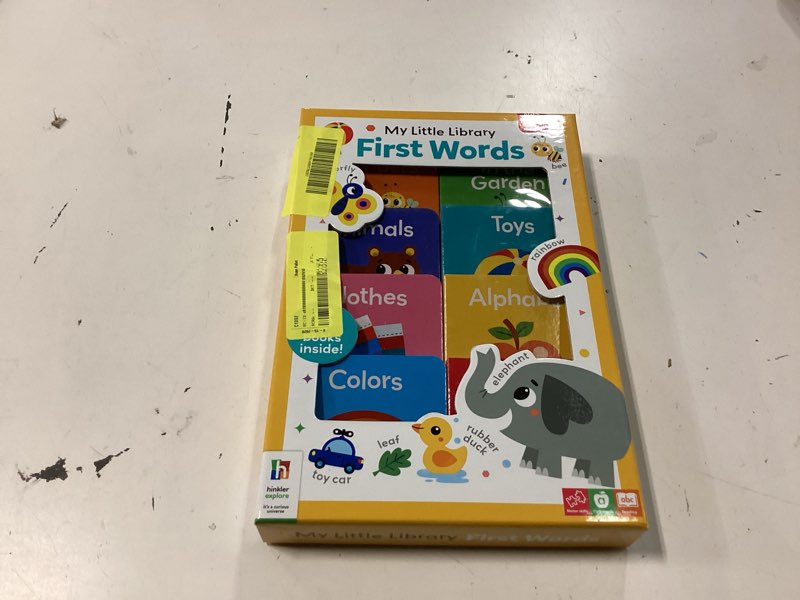Condition photo showing New/Like New for building block my little library: first words, eight 10 page board book