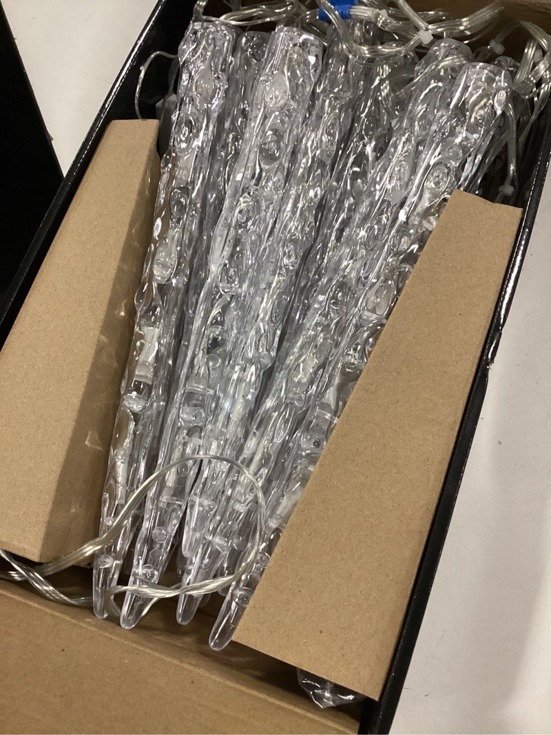 Condition photo showing As Is for GE Color Effects 100 Led RGB ICE CRYSTAL Chritsmass Lights ICICLE SET