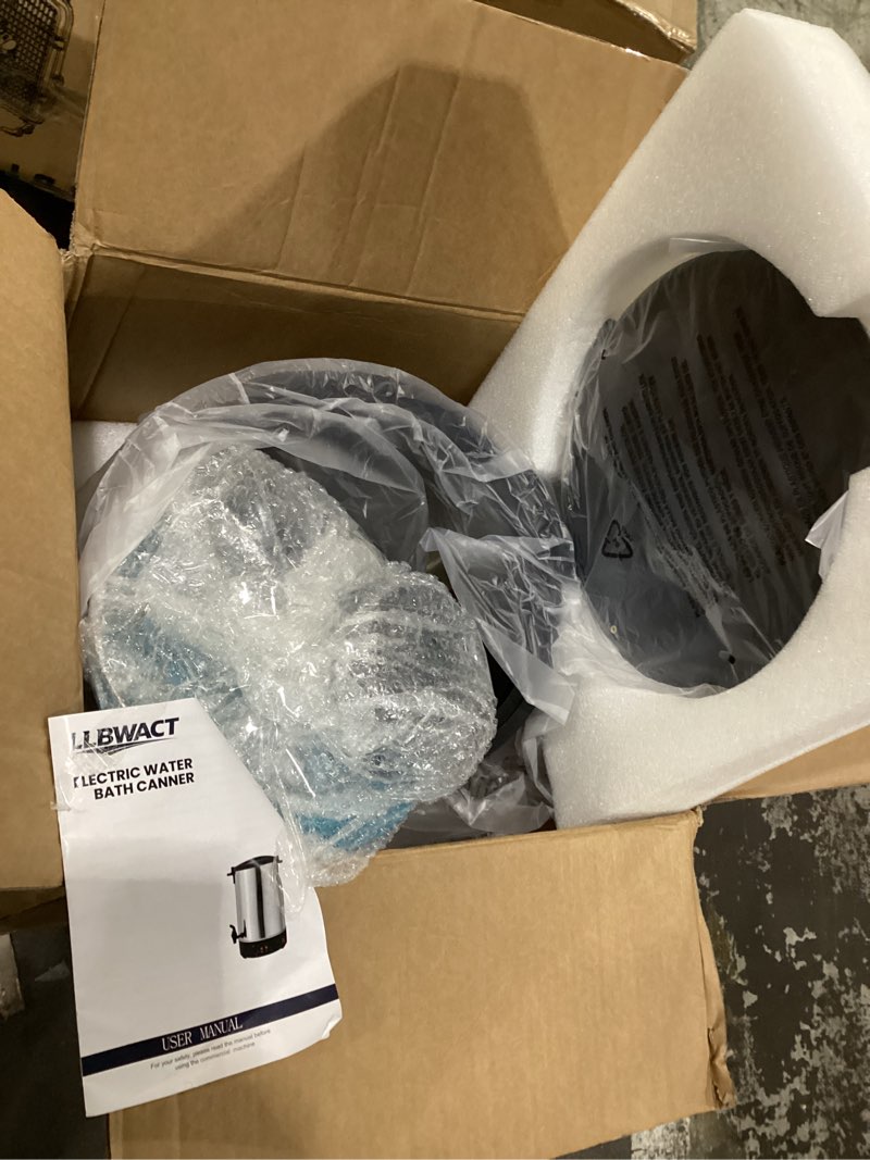 Condition photo showing Good Condition for wantjoin water bath canner - 1800w 33qt stainless steel electric canner, adjustable temp (86-212°f) & timer (30-180min), makes 11 quart jars, includes rack, jar lifter, funnel for home canning