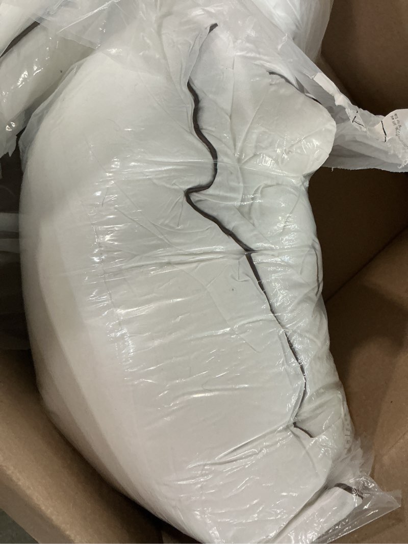 Condition photo showing As Is for jollyvogue king size pillows set of 4 for sleeping, soft and supportive bed pillows with down alternative filling for side and back sleepers, hotel collection white king (pack of 4)