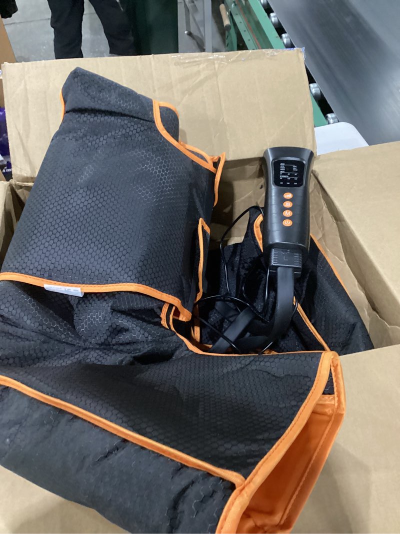 Condition photo showing Good Condition for Leg Massager with Heat and Compression, Foot Calf & Thigh Massage for Circulation and Pain Relief, Leg Compression Massager with Handheld Controller 3 Intensities 6 Modes Yellow & Black