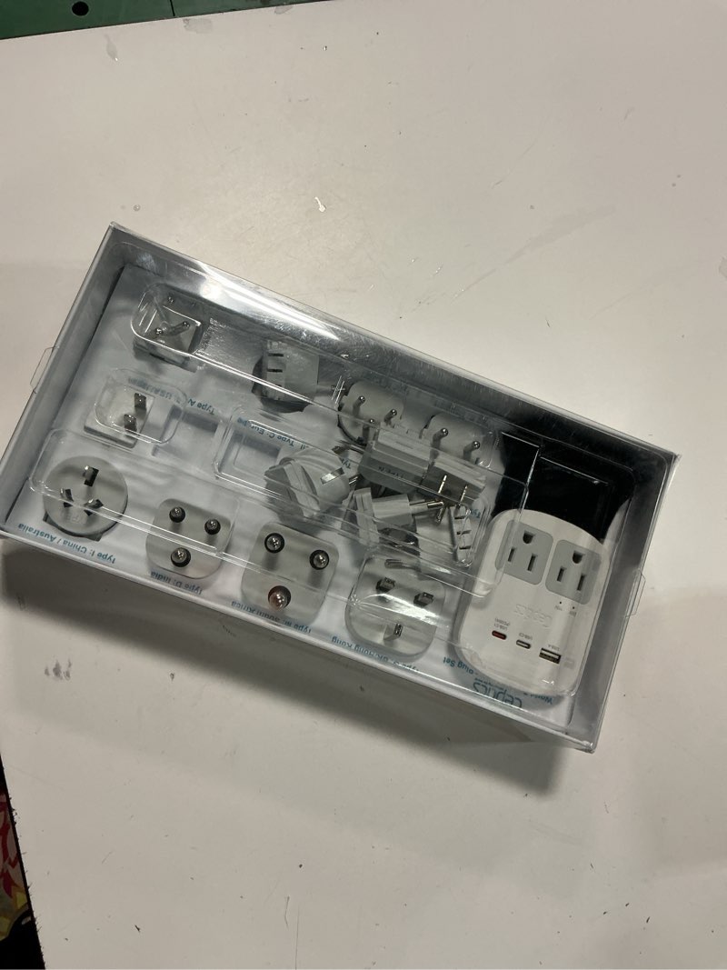 Condition photo showing Good Condition for Ceptics International Plug Adapter Kit, World Safest Grounded 13 Adaptor Set Dual USB Ports - Travel Anywhere - Business Use - Perfect for Laptops, Cell Phones, Chargers - Surge Protection World Kit + 13 Attachments