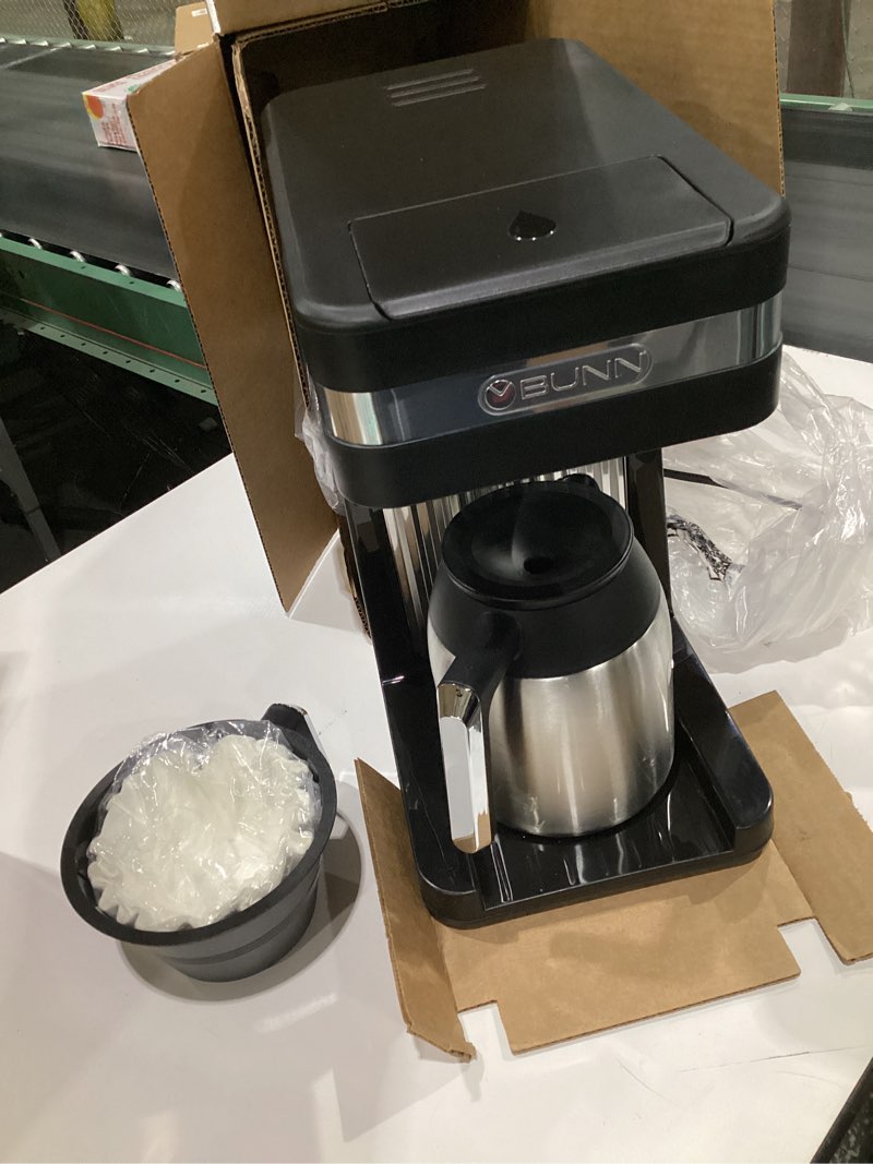 Condition photo showing Good Condition for (NOT TESTED) BUNN 55200 CSB3T Speed Brew Platinum Thermal Coffee Maker Stainless Steel, 10-Cup, Black Regular Coffee Maker