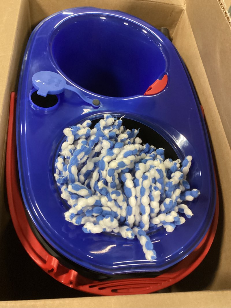 Condition photo showing As Is for O-Cedar RinseClean Spin Mop & Bucket System | Clean with Water | Removes 99% of Bacteria Plastic Rinseclean Spin Mop & Bucket Cleaning System