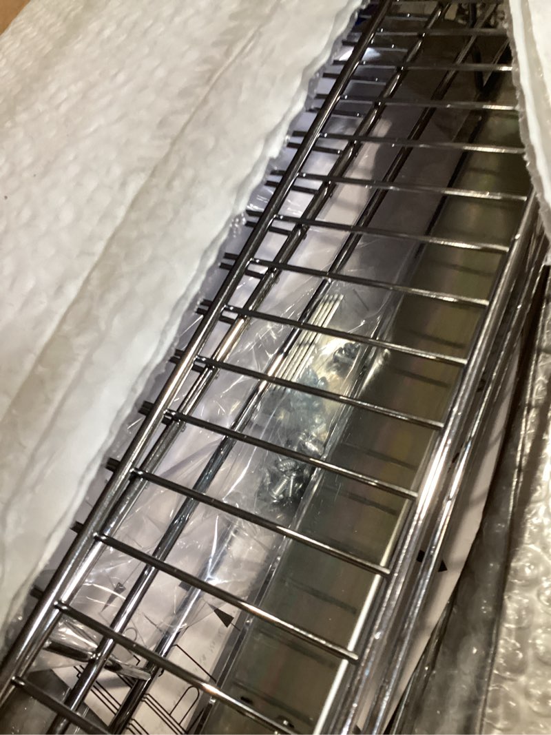 Condition photo showing Good Condition for ocg under sink cabinet organizer two tier pull out shelf (11.75w x21d), under sink sliding shelf for kitchen bathroom cabinet 2 tier chrome 11.75"w x 21"d