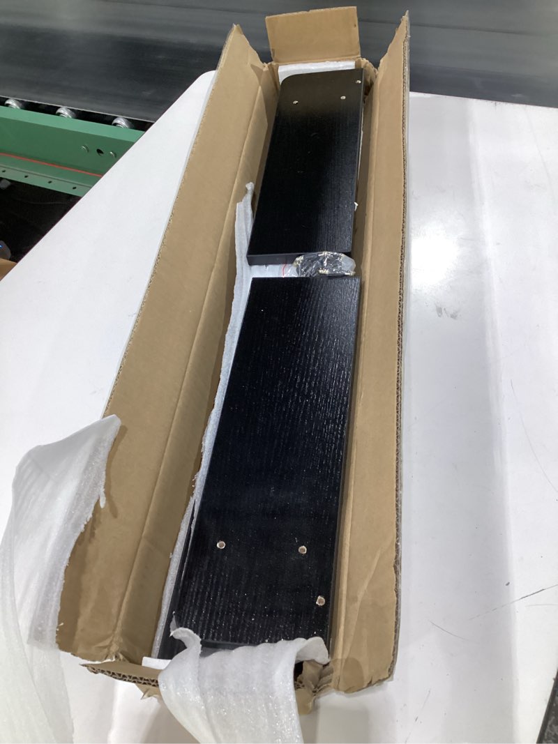 Condition photo showing Good Condition for MyLifeUNIT Over The Stove Shelf, 31.5" Wood Stove Top Shelf for Back of Gas Stove, Electric Stove or Curved Stove Spice Rack Shelf for Countertop, Black