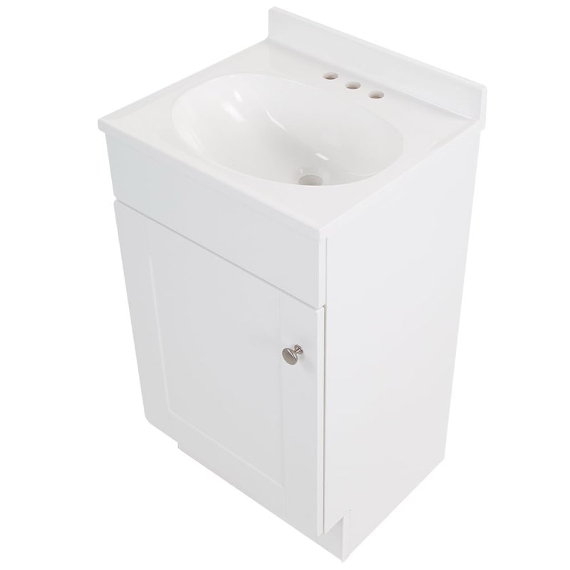 Project Source 18-in White Single Sink (missing parts)