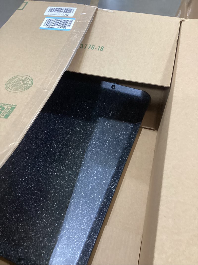 Condition photo showing Good Condition for nutrichef double burner griddle, non-stick stove top griddle for gas stove, dishwasher safe, heatproof bakelite handles, even heat distribution, pfoa & pfos free, 20” x 12” x 0.8” inch (black) black 19"x12" flat griddle