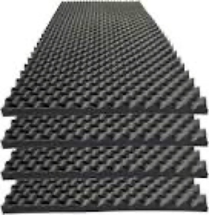 4 pack acoustic foam panels, 48''x24''x2'' egg crate sound proof foam, high density noise cancelling