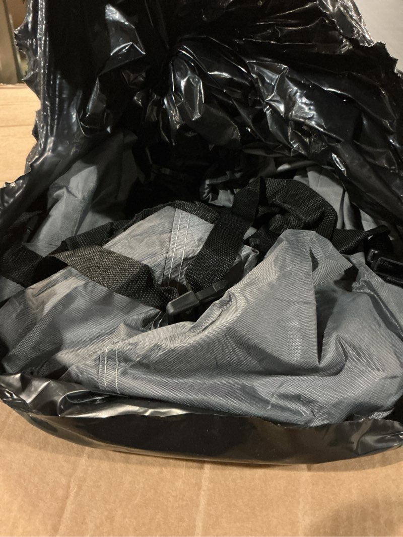 Condition photo showing Good Condition for T-Top Boat Cover 1200D Waterproof Heavy Duty Tear-Resistant Polyester with Motor Cover for Center Console Boat with T TOP Roof, 20'-22' Long Beam Width up to 106", Black Gray 20' - 22' L, beam width to 106" W Black Gray